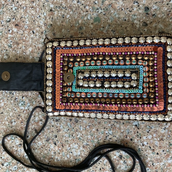 Sequin Club Evening Cell Phone Bag - Picture 5 of 6